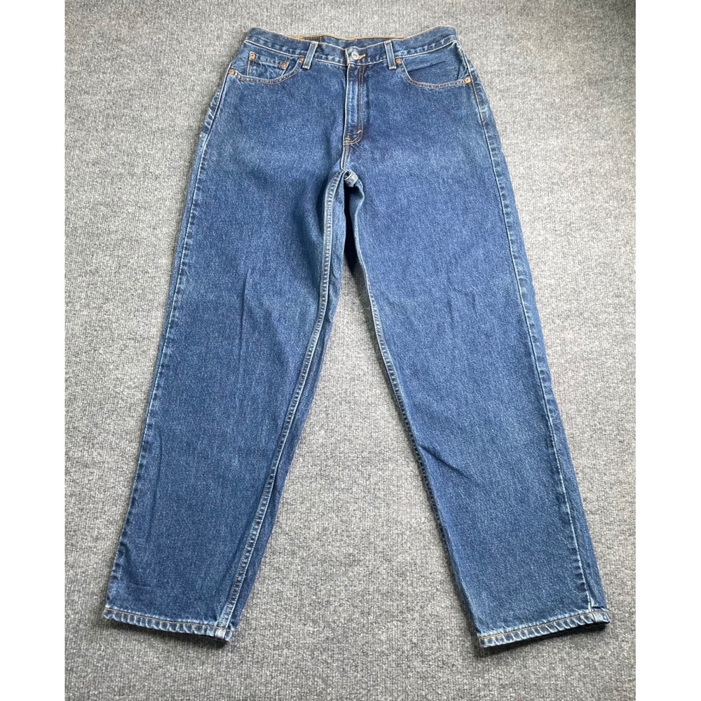 Levi's 560 Loose Fit Jeans Women 12 Reg S Blue Straight Leg High Rise Denim